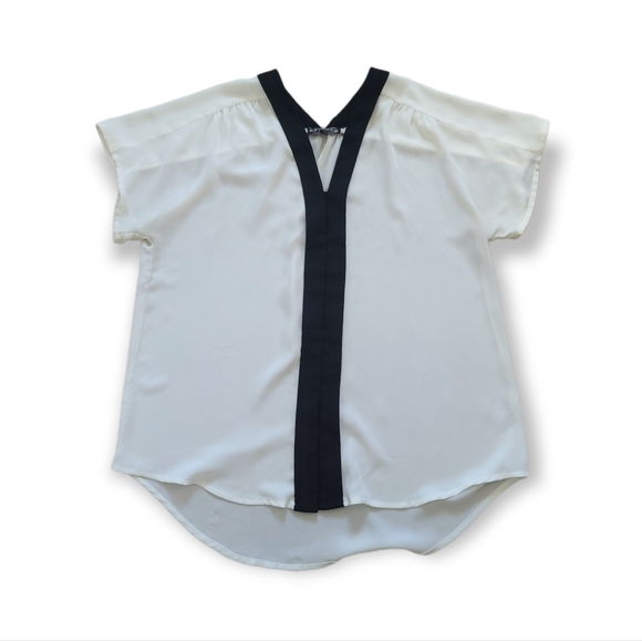 Express Ivory White Chiffon Top - Picture 8 of 9